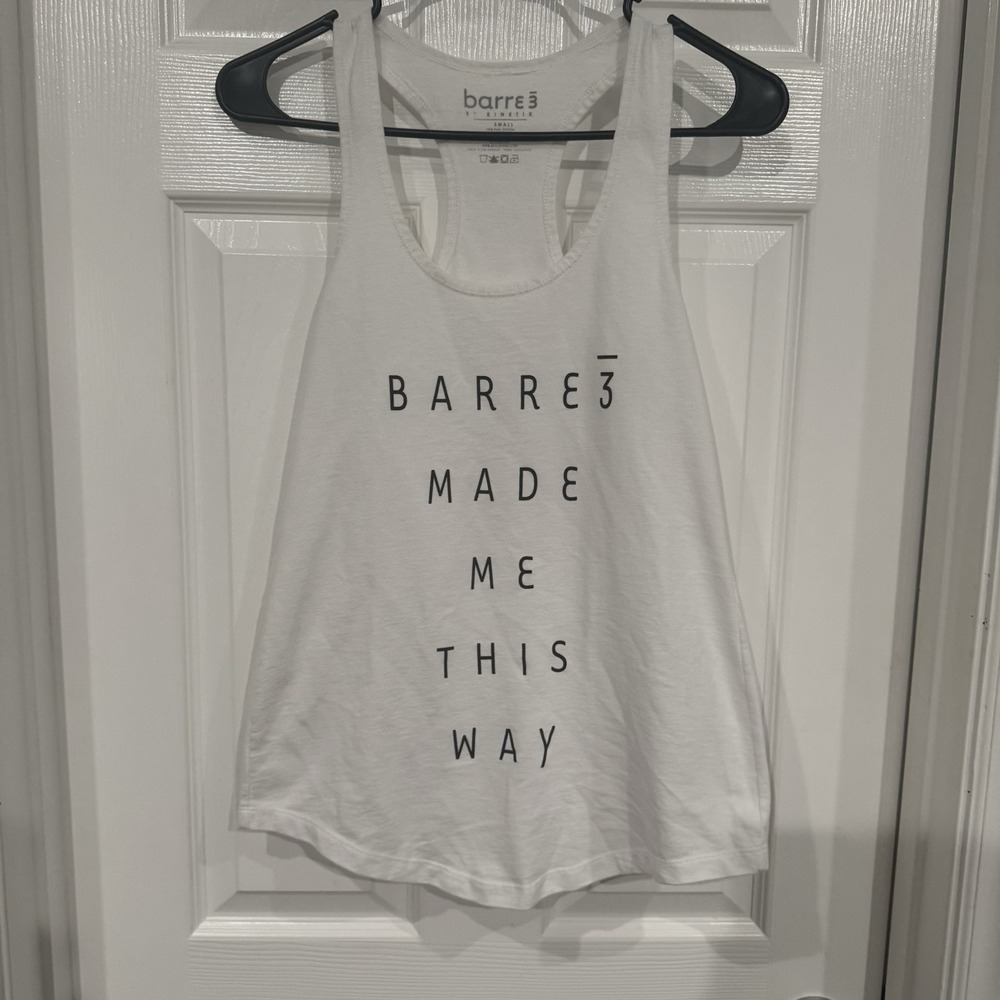 Pure Barre Womens Small Tank Top‎ Racerback White Workout Exercise Small